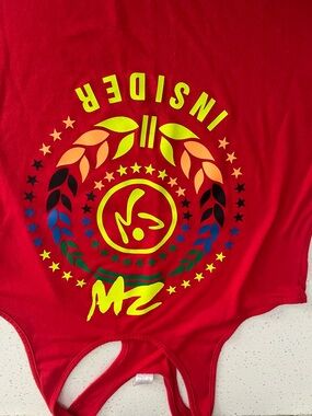 Marvel Red T‑Shirt with Neon Yellow and Teal Graphic